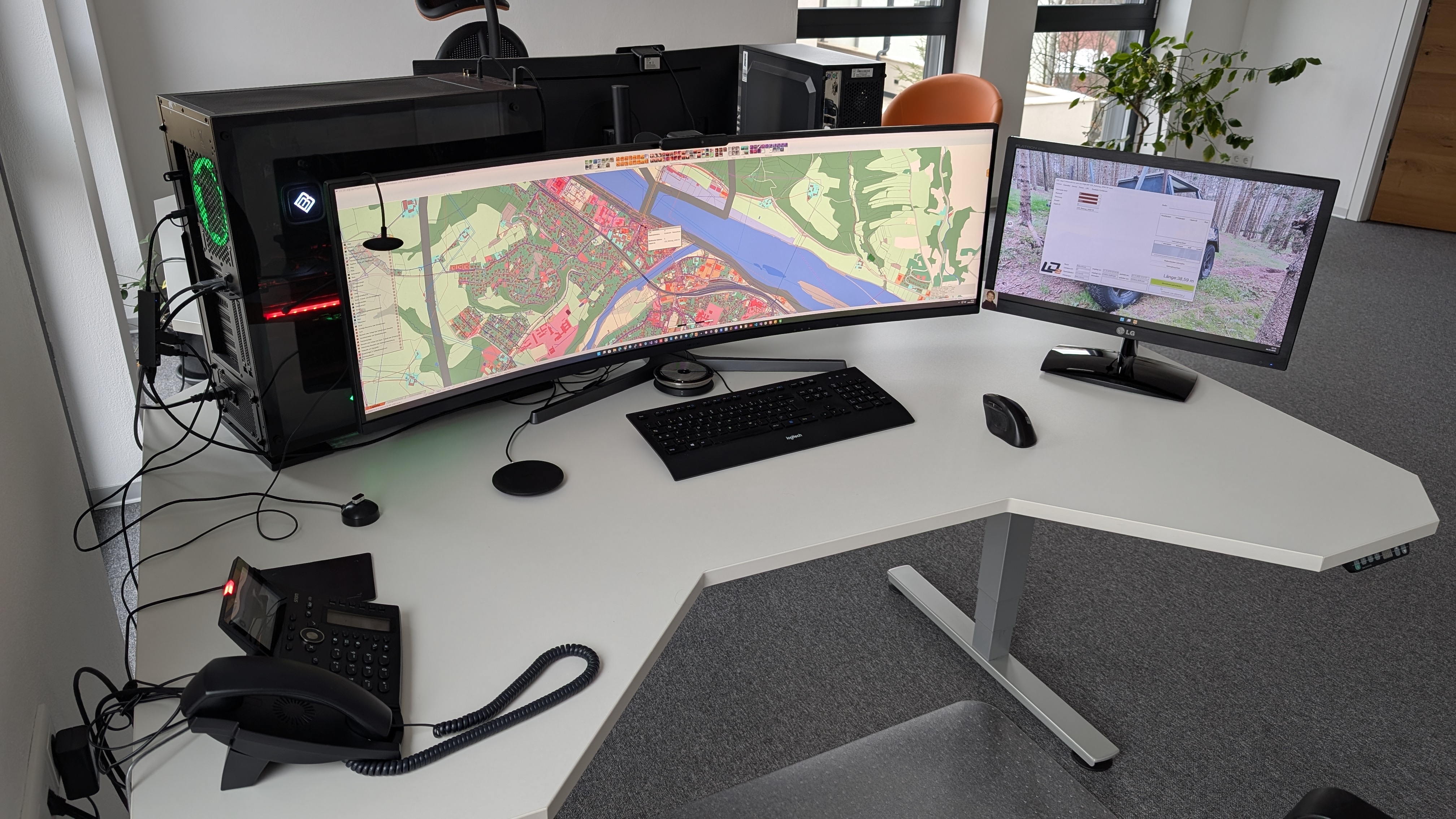 Software-Screenshot Vermessungs-Interface