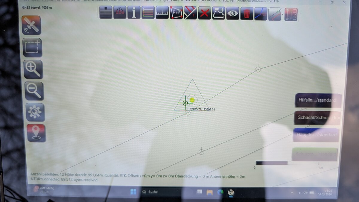 GNSS Kalibrierung auf die Lage