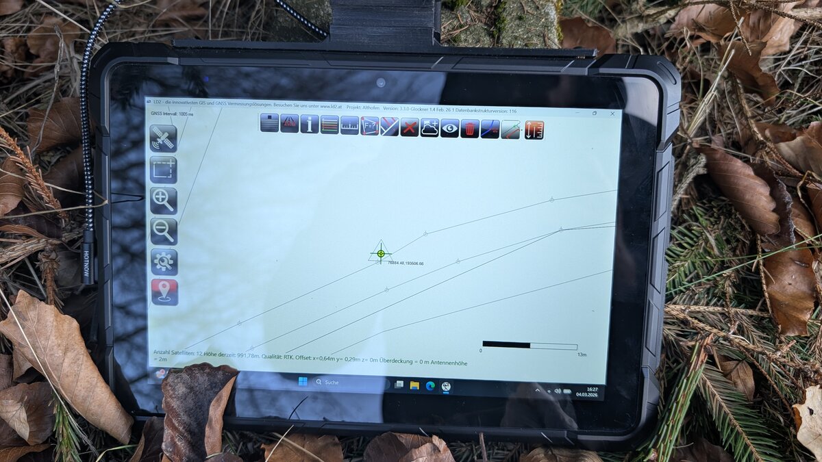 Kalibrierte RTK-Position